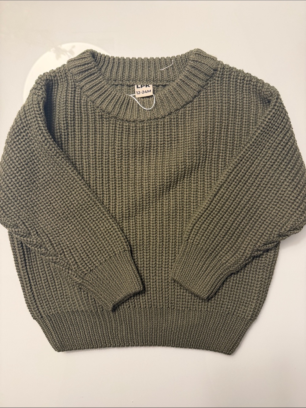 Olive Green Knit Sweater - Baby